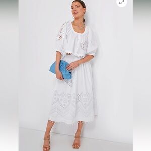 RHODE | White Heart Eyelet Malaya Skirt